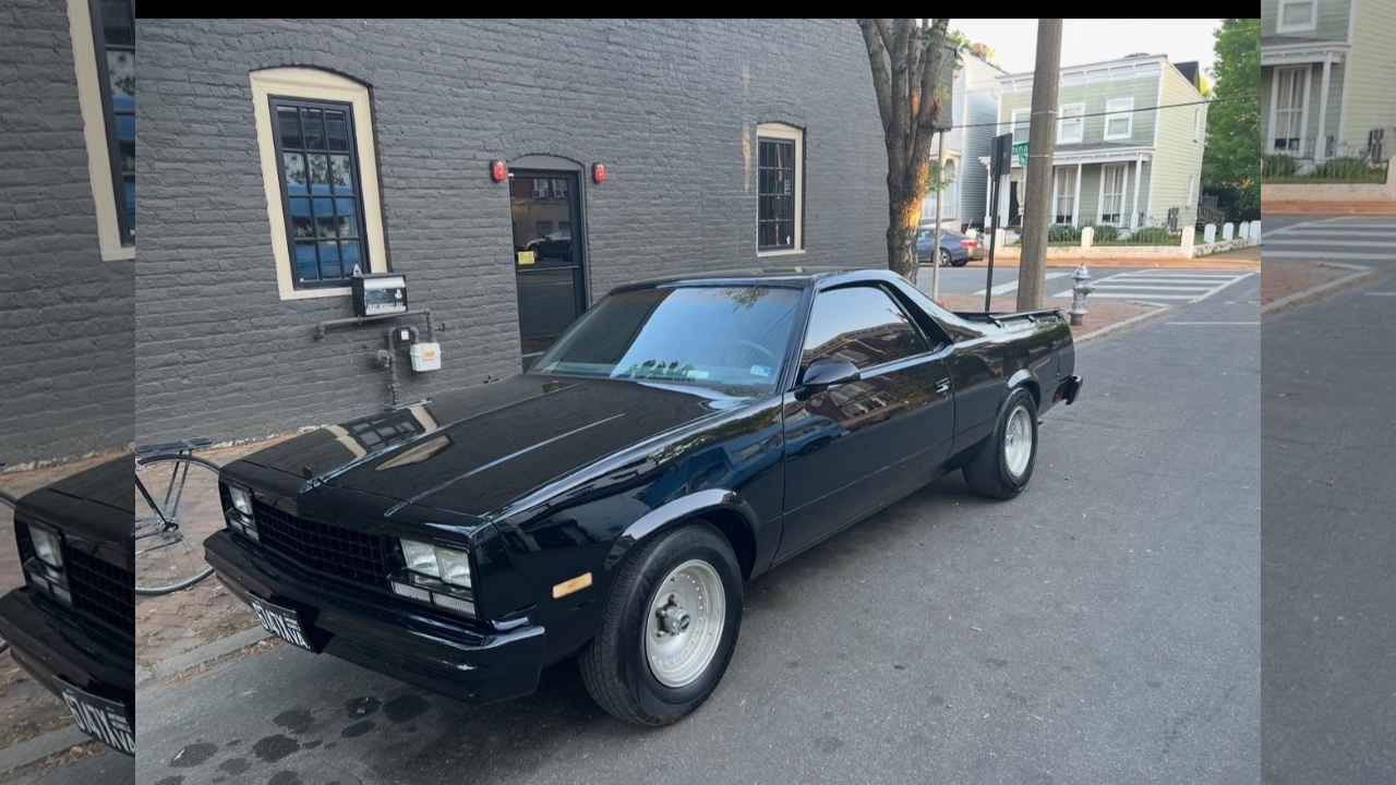 1986 El Camino picture car for film and TV in Richmond, VA