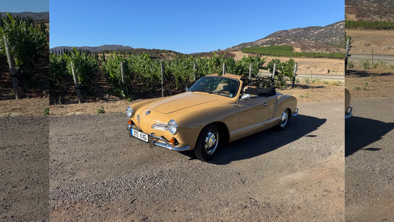 1968 VW Karmann Ghia Convertible picture car for film and TV in El Cajon, CA